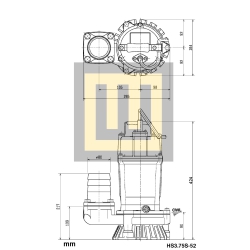 pompa_tsurumi_HS3.75S_wobis_zabrze_pompa_tsurumi_rysunek_techniczny